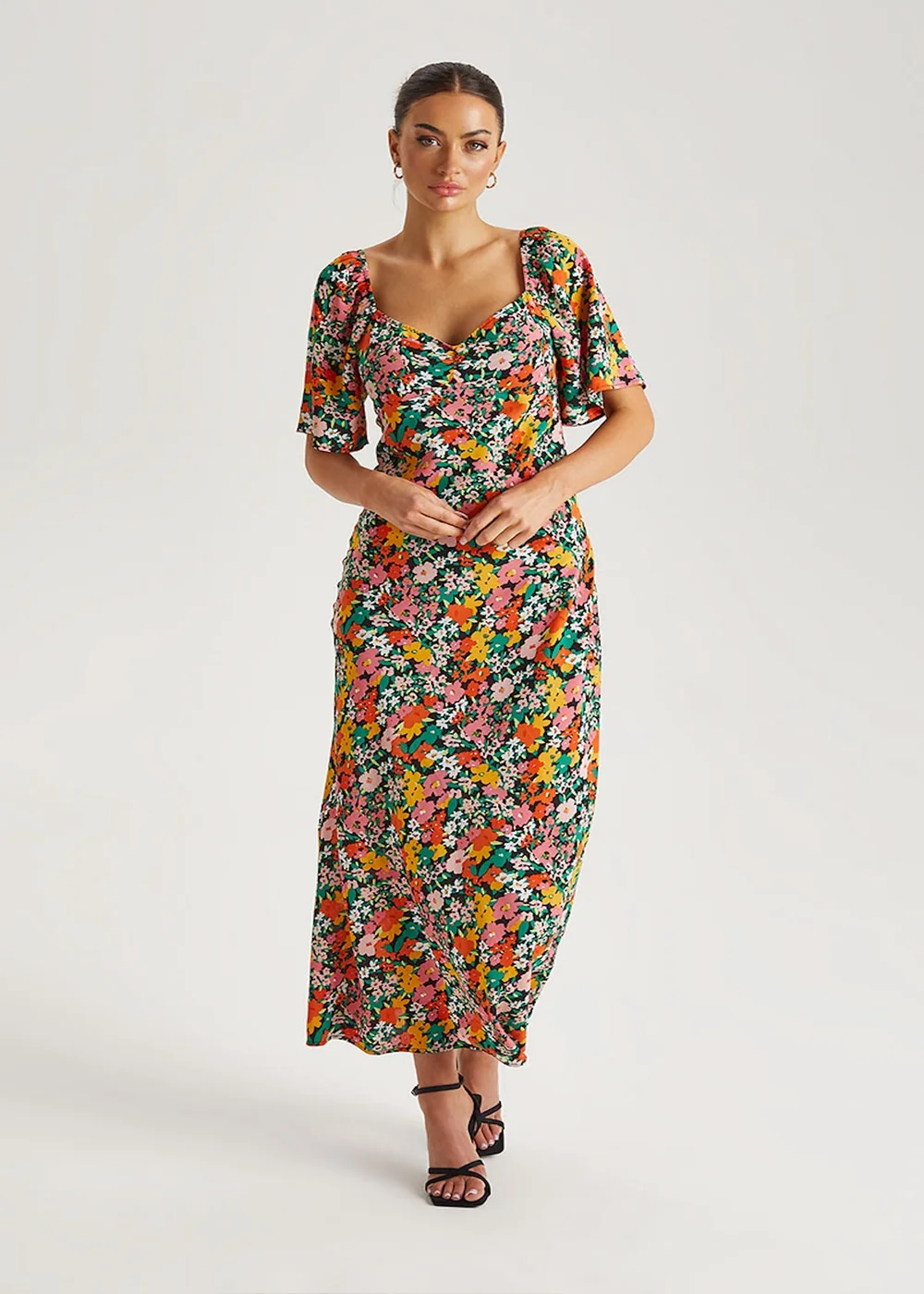 Urban Bliss Floral Angel Sleeve Maxi Dress - 8 Image 2
