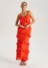 Urban Bliss Red Ruffle Maxi Dress - 16 Image 3