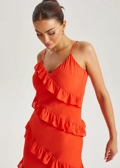 Urban Bliss Red Ruffle Maxi Dress - 16 Image 2