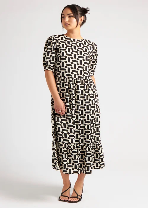 Urban Bliss Black Geometric Smock Dress - 8 Image 1