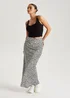 Urban Bliss Black Geometric Satin Bias Cut Maxi Skirt - Size 10 Image 2