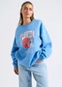 Urban Bliss Blue Florida Oversized Sweatshirt - S Image 1