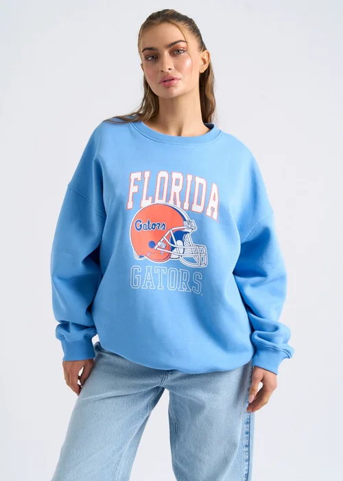 Urban Bliss Blue Florida Oversized Sweatshirt - S Image 2