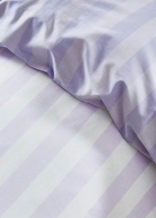 Sassy B Stripe Tease Reversible Duvet Cover Set Lilac - Single Image 4