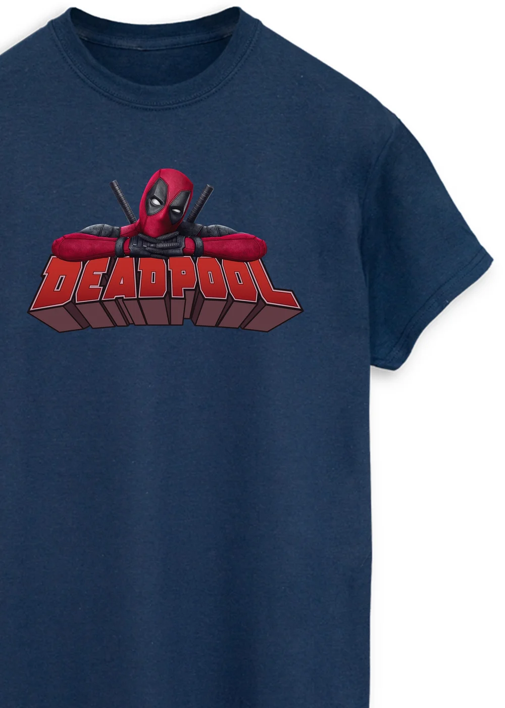 Marvel Deadpool & Wolverine Chill Men Navy T-Shirt - Large Image 2
