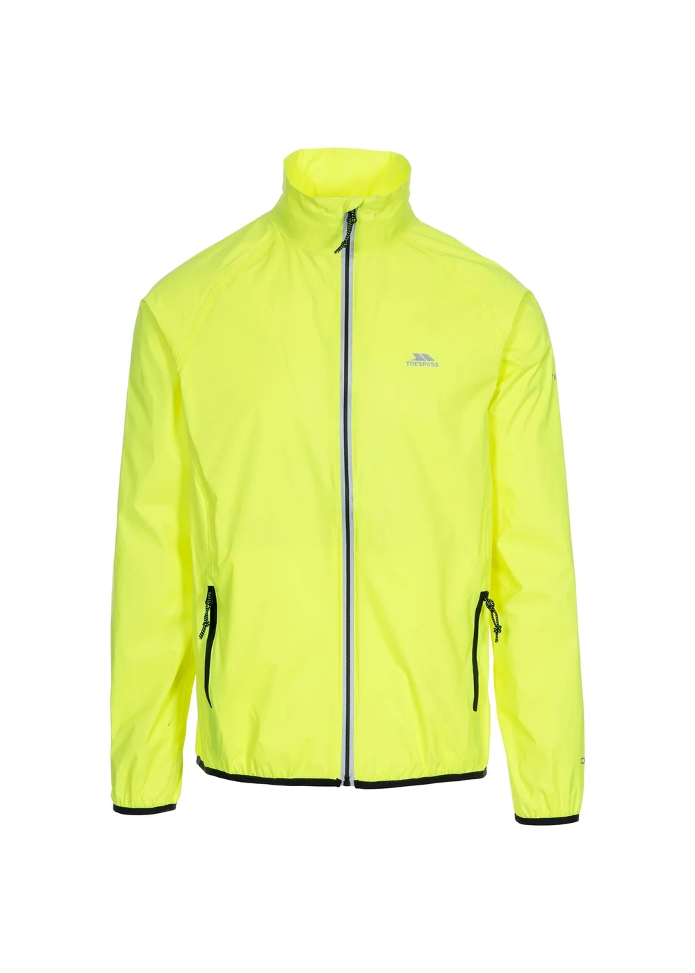 Trespass Yellow Retract Hi-Vis Packaway Waterproof Jacket. - XL Image 1