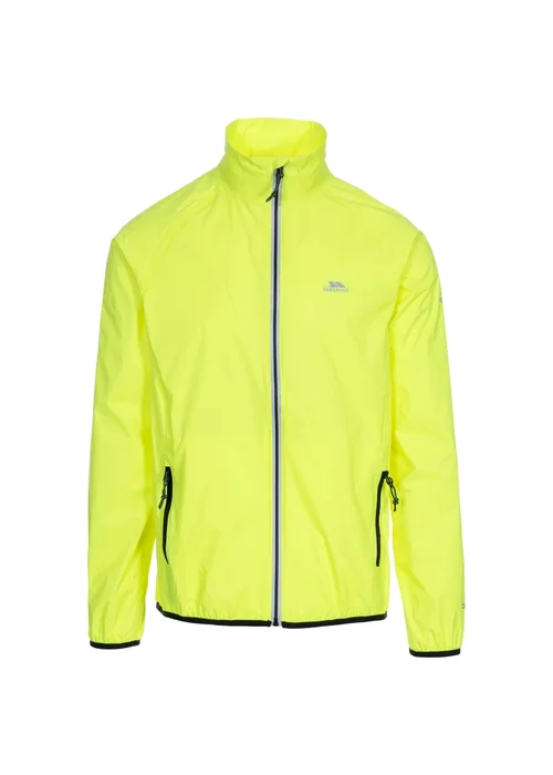 Trespass Yellow Retract Hi-Vis Packaway Waterproof Jacket. - XL Image 1