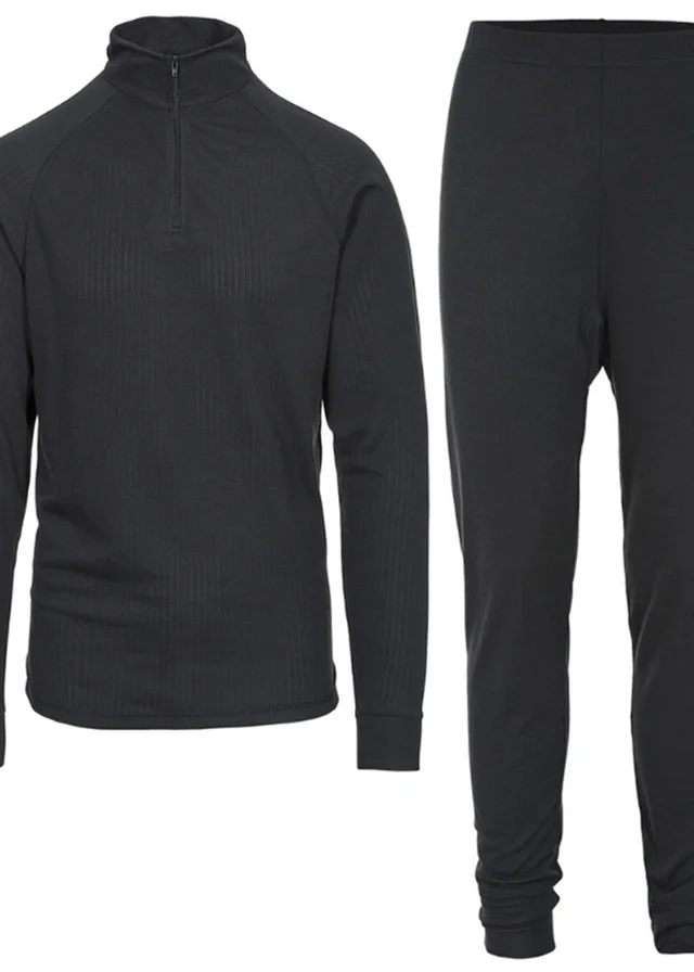 Trespass Kids Black Unite360 Thermal Base Layer Set (2-12yrs)