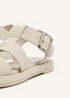 Linzi Camden Ivory Faux Leather Gladiator Style Sandal - Size 4 Image 4