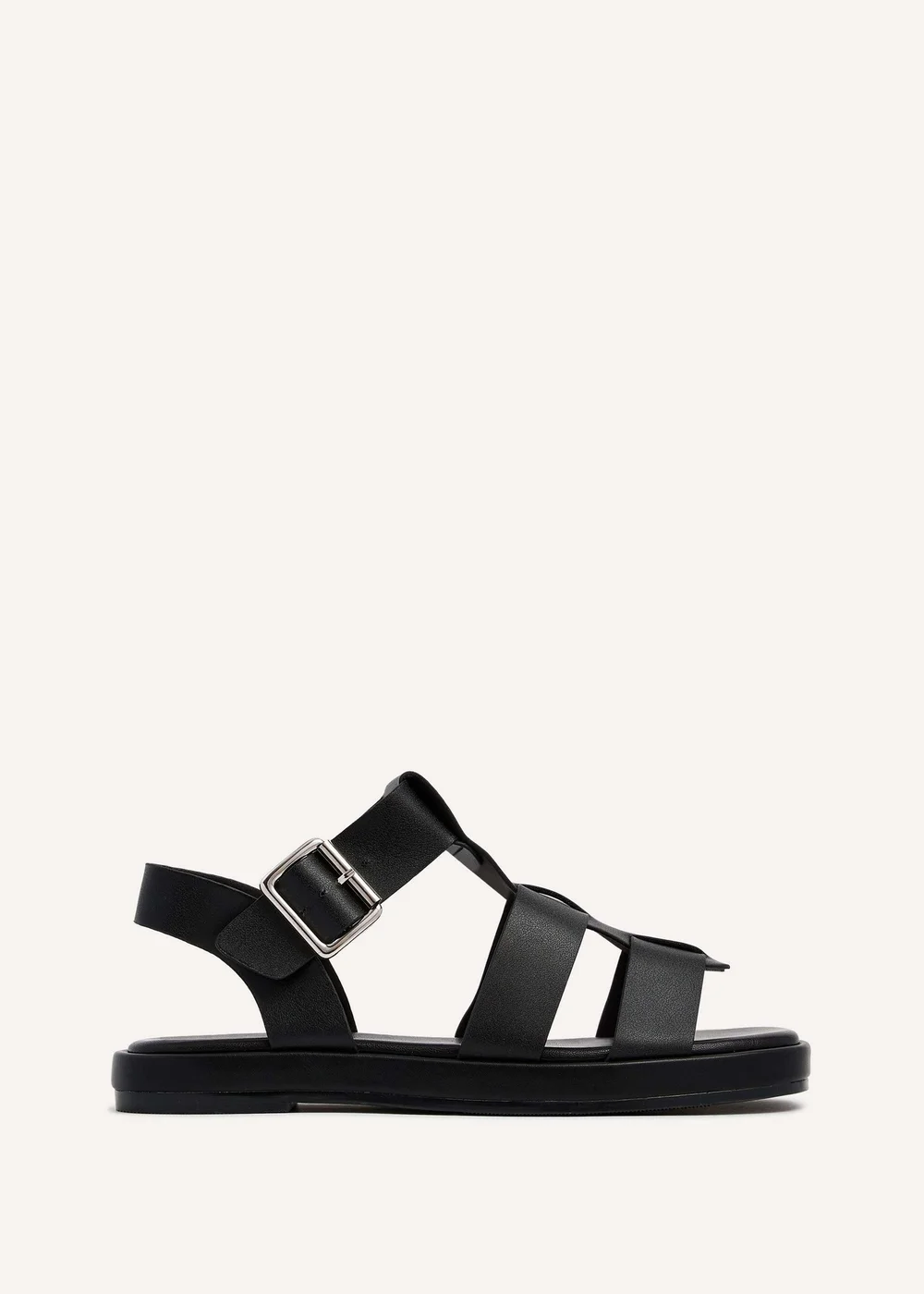 Linzi Camden Black Faux Suede Gladiator Style Sandal - Size 6 Image 2