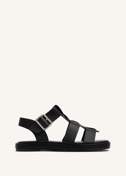 Linzi Camden Black Faux Suede Gladiator Style Sandal - Size 6 Image 2