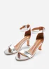 Where's That From Madrid Silver Block Heel With Ankle Strap - Size 3 Image 2