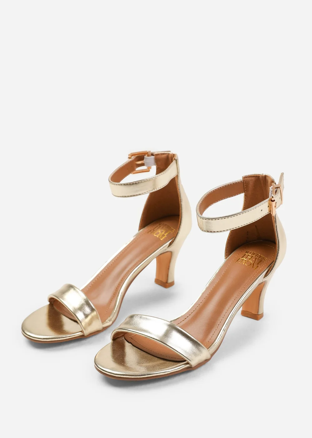 Where's That From Madrid Gold Block Heel With Ankle Strap - Size 8 Image 2