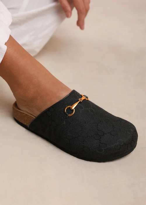 Where's That From Dublin Black Open Back Slip On Loafers - 3 Image 2