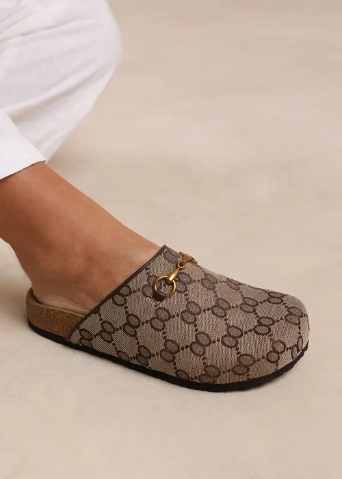 Where's That From Dublin Brown Open Back Slip On Loafers - Size 4 Image 1