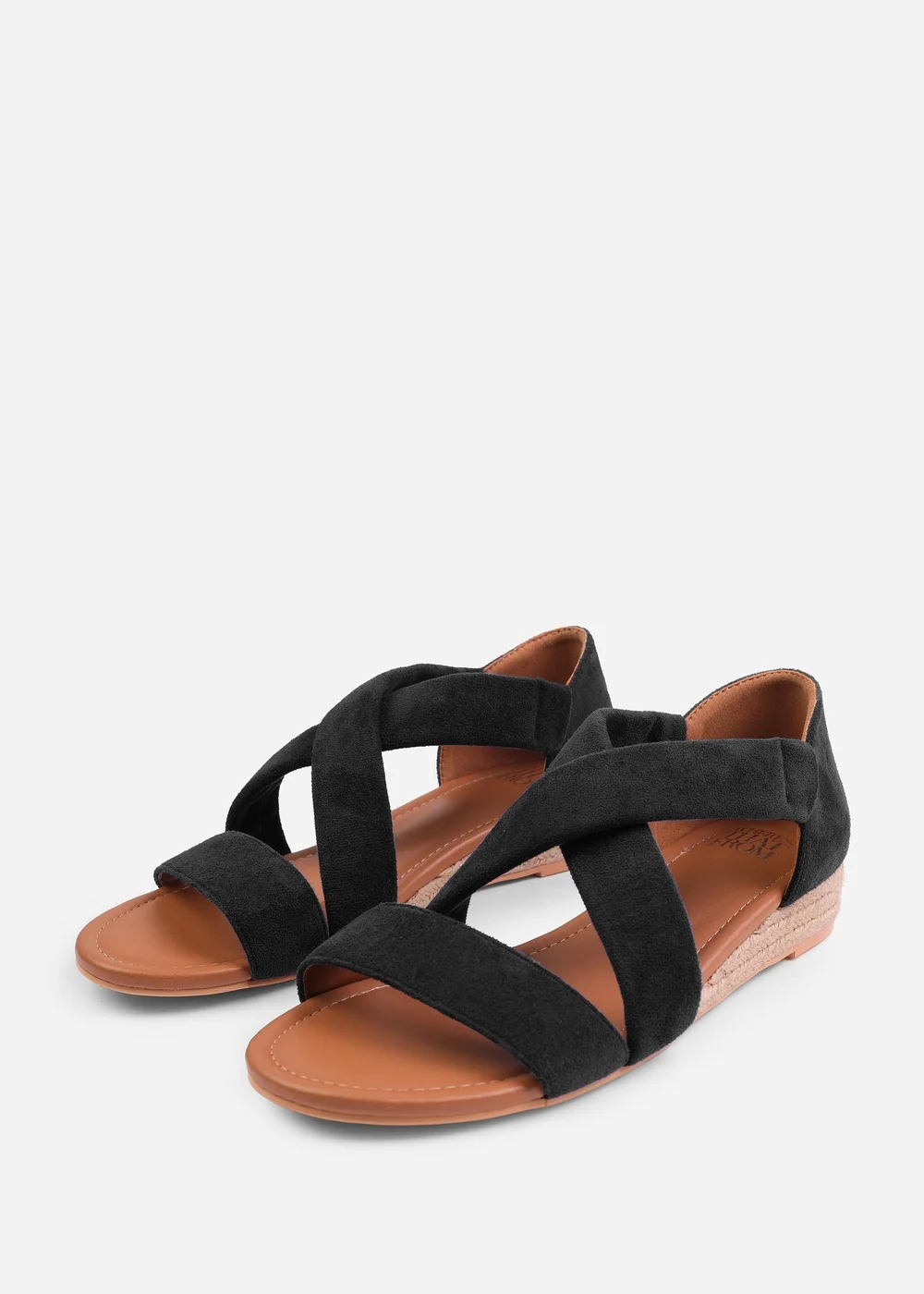 Where's That From Hummingbird Black Suede Low Wedges - Size 7 Image 2