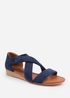 Where's That From Hummingbird Navy Suede Low Wedges - Size 4 Image 2