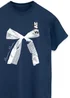 Disney Navy Minnie Mouse Bow Boyfriend Fit T-Shirt - XXL Image 2
