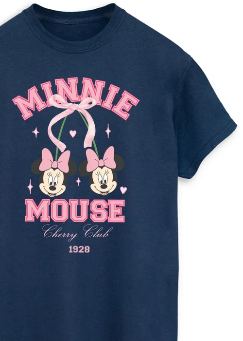 Disney Women Minnie Mouse Cherry Club Boyfriend Fit T-Shirt - XXL Image 2
