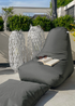 rucomfy Indoor/Outdoor Lounge Chair Grey Beanbag - One Size Image 2
