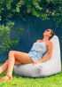 rucomfy Indoor/Outdoor Lounge Chair Platinum Grey Beanbag - One Size Image 1