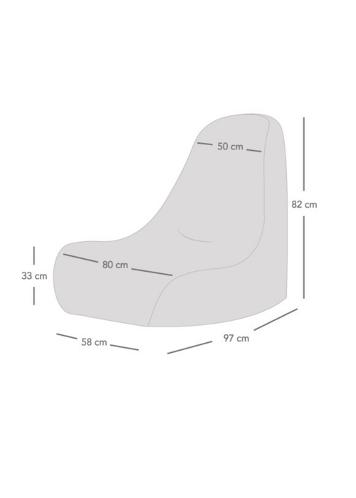 rucomfy Indoor/Outdoor Lounge Chair Red Beanbag - One Size Image 4