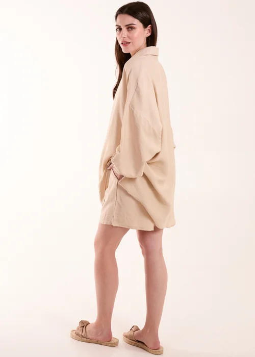 Blue Vanilla Stone Linen Shorts & Shirt Set - One Size Image 2