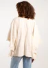 Blue Vanilla Stone V Front Crochet Fringe Kimono Top - One Size Image 2