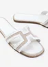 Where's That From Surge White Pu Cut Out Strap Sandals - Size 3 Image 2