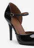 Where's That From Reflex Black Patent Mid-High Pointed Toe Heels - Size 5 Image 3