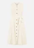 Yumi White Flower Broderie Anglaise Cotton Shirt Dress - 12 Image 3