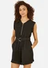 Yumi Black Utility Playsuit With Pockets - Size 10 Image 2