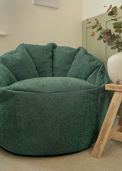 rucomfy Snug Cinema Chair Dark Green Beanbag - One Size Image 3