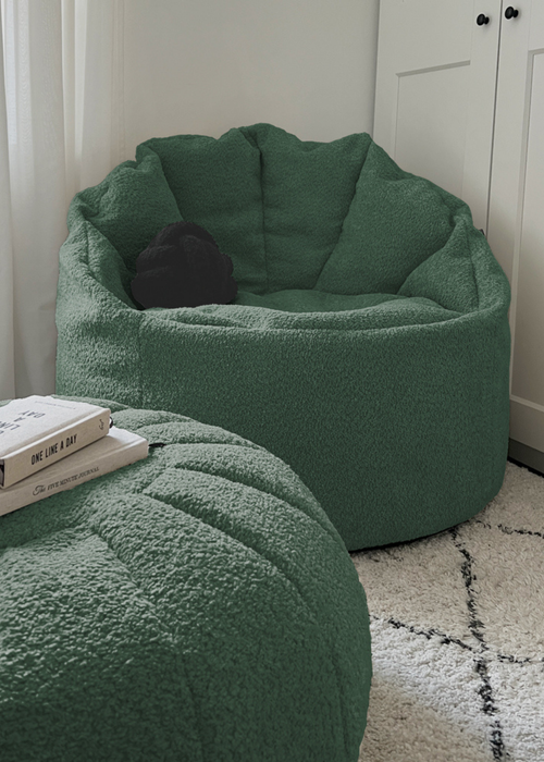 rucomfy Snug Cinema Chair Dark Green Beanbag - One Size Image 1