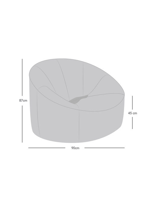 rucomfy Snug Cinema Chair Grey Beanbag - One Size Image 4