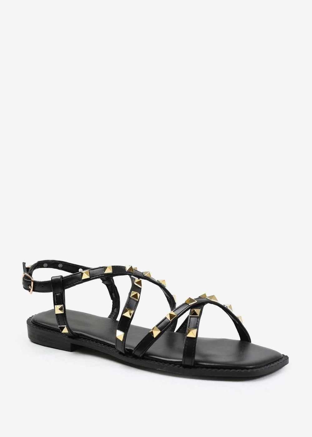 Where's That From Montana Black Gladiator Sandal With Studd Detail - 8 Image 1