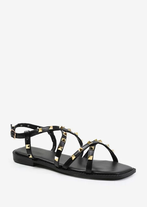 Where's That From Montana Black Gladiator Sandal With Studd Detail - 8 Image 1