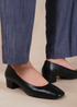 Where's That From Seattle Black Pu Square Toe Block Heels - Size 6 Image 1