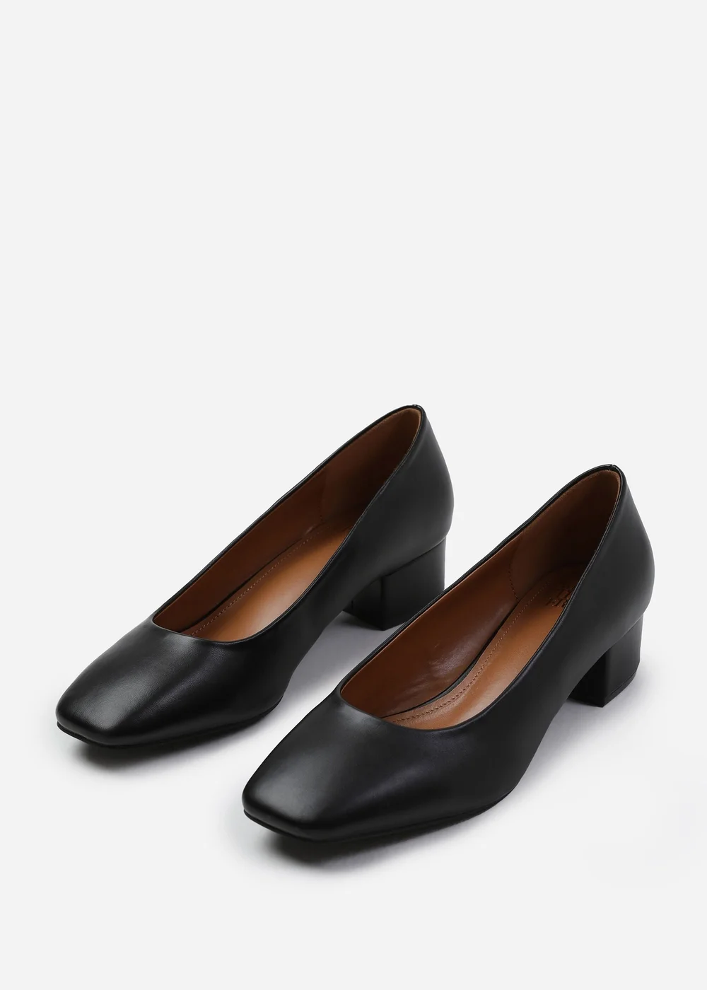 Where's That From Seattle Black Pu Square Toe Block Heels - 7 Image 1