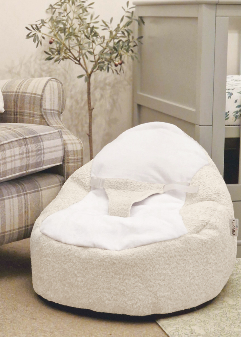 rucomfy Snug Gaga Natural Baby Beanbag - One Size Image 1