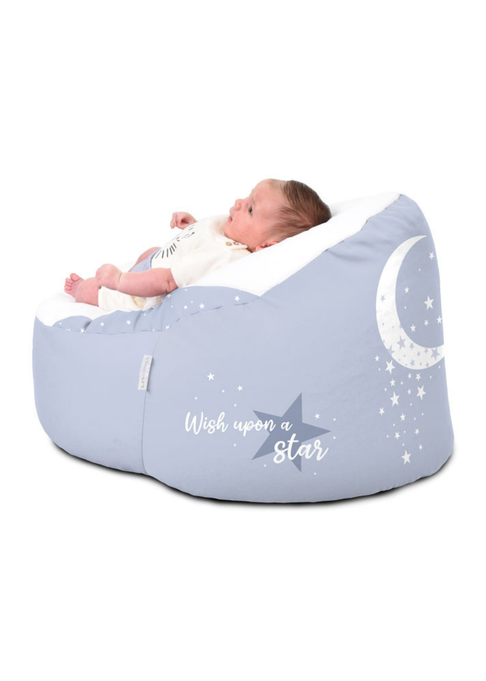 rucomfy Printed Wish Upon A Star Blue Baby Beanbag - One Size Image 2