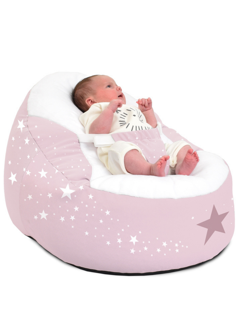 rucomfy Printed Wish Upon A Star Pink Baby Beanbag - One Size Image 2