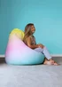 rucomfy Printed Extra Large Classic Mermaid Ombre Beanbag - One Size Image 1