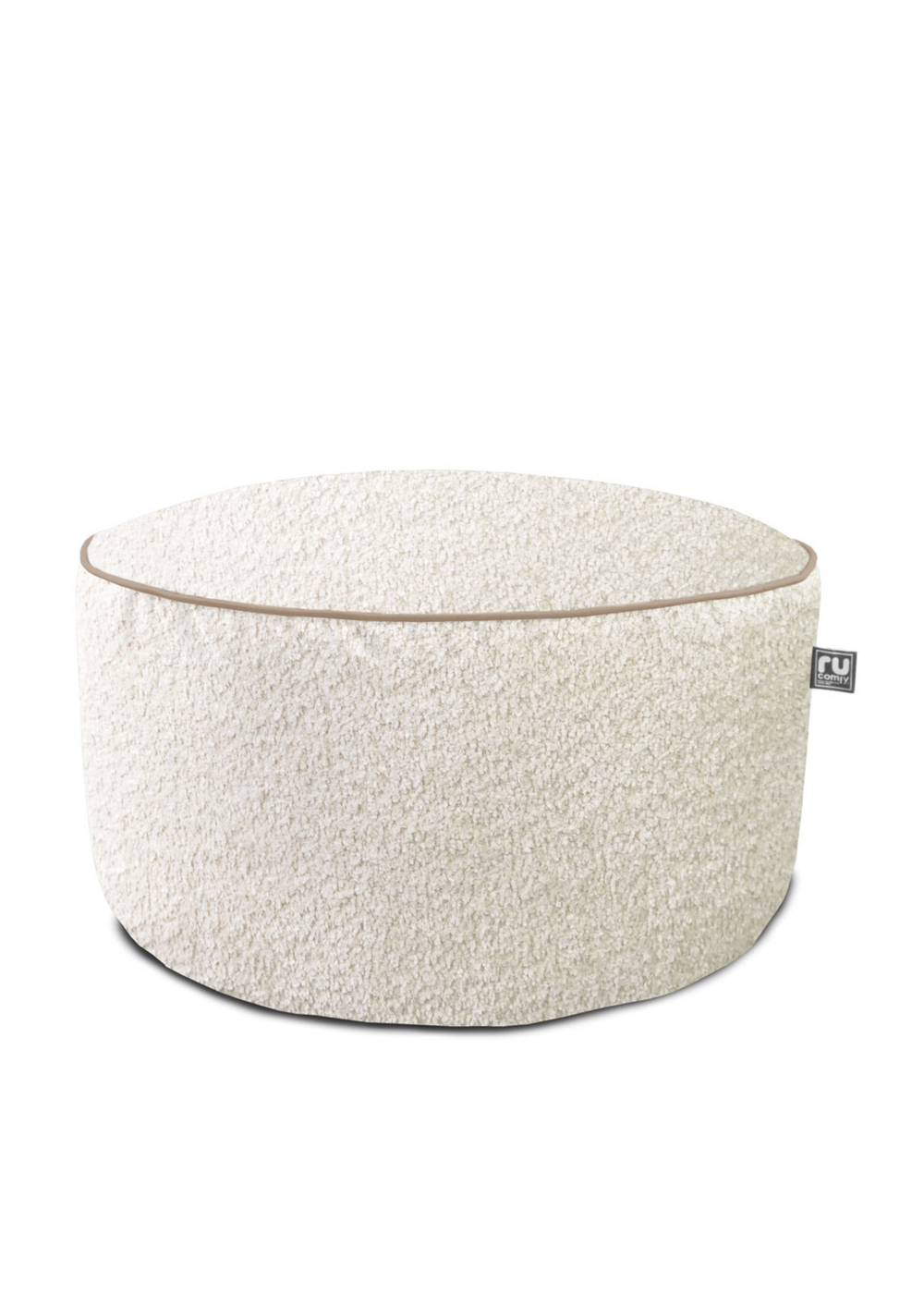 rucomfy Snug Drum Pouffe Natural Beanbag - One Size Image 2
