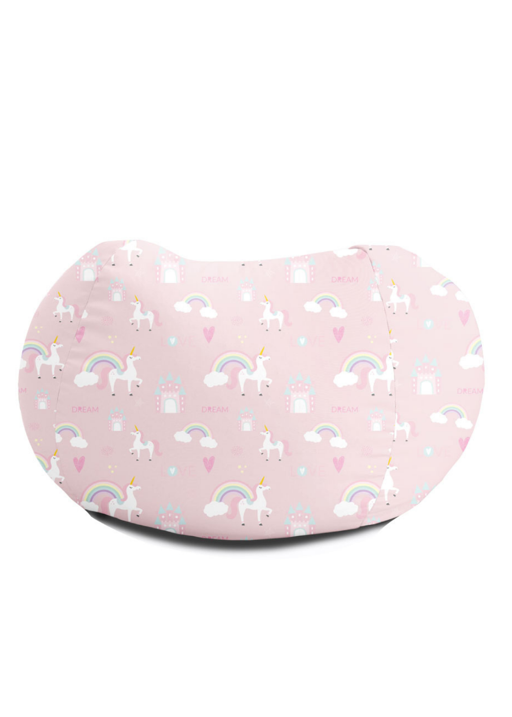 rucomfy Printed Kids Medium Unicorn Castle Beanbag - One Size Image 2
