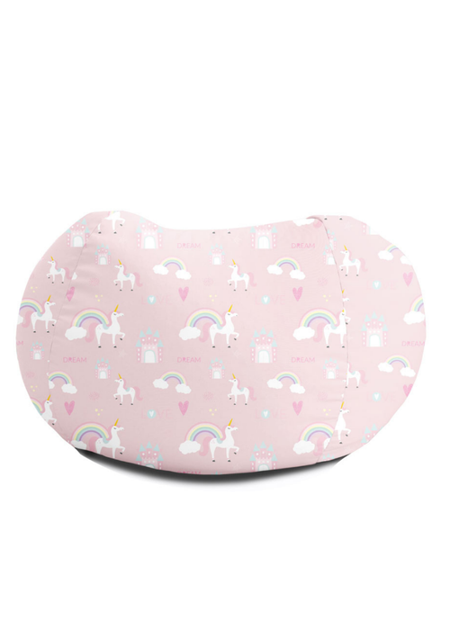 rucomfy Printed Kids Medium Unicorn Castle Beanbag - One Size Image 2