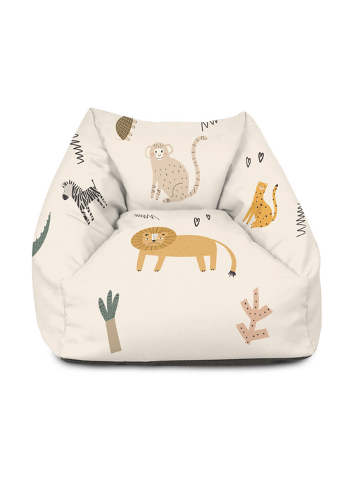 rucomfy Printed Kids Snuggle Chair Safari Friends Beanbag - One Size Image 3