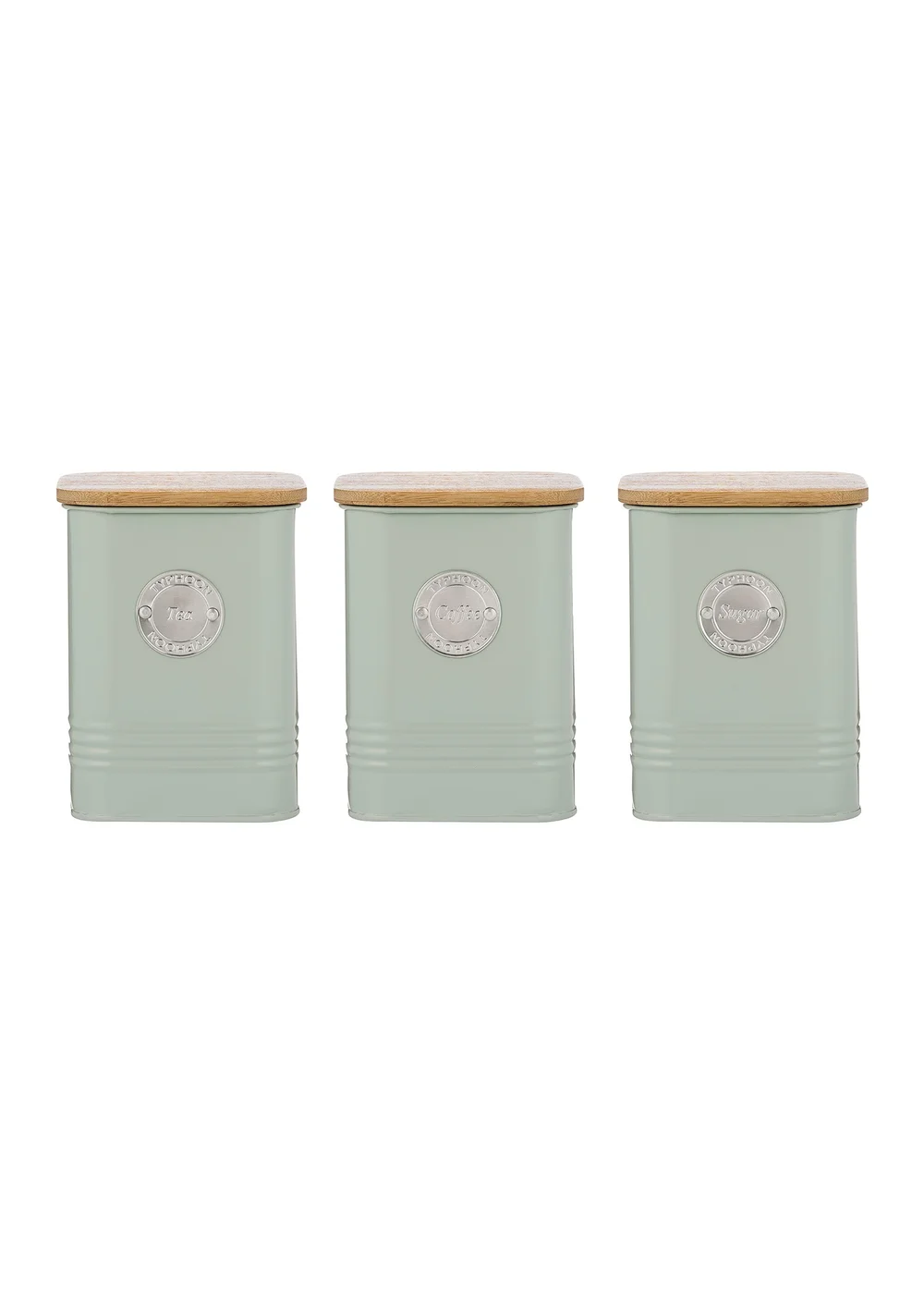 Typhoon Living Squircle Set of 3 Tea, Coffee, Sugar Storage Canisters (1.3 ltr) - One Size Image 1
