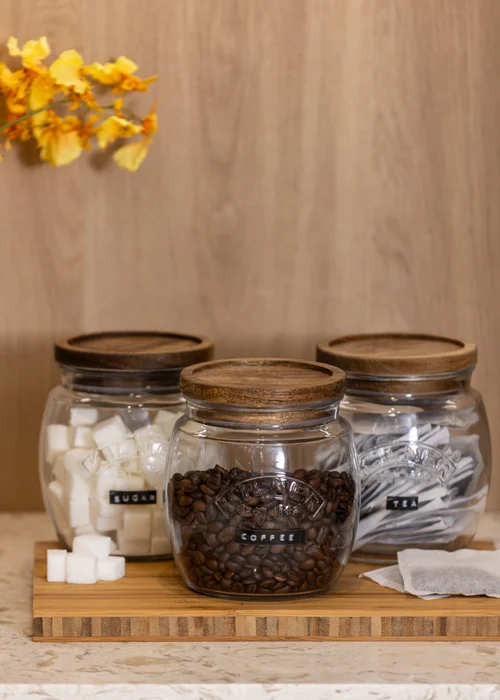 Kilner Set of 3 Universal Wooden Lid Jars ( 0.8l ) - One Size Image 2