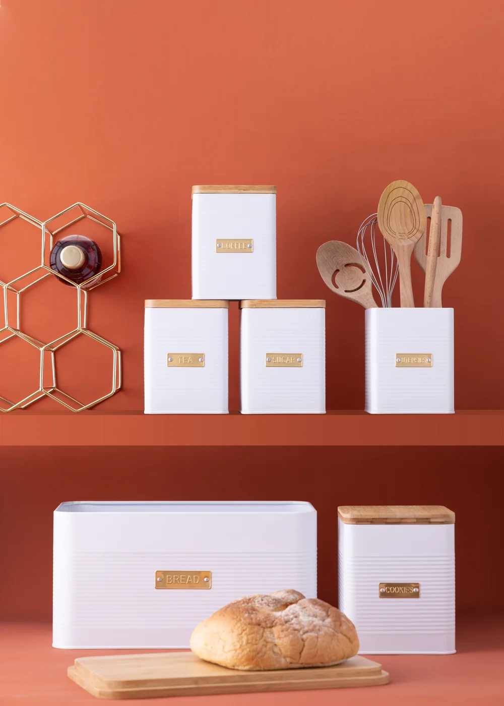 Typhoon Otto Square White Bread Storage (9.5ltr) - One Size Image 2